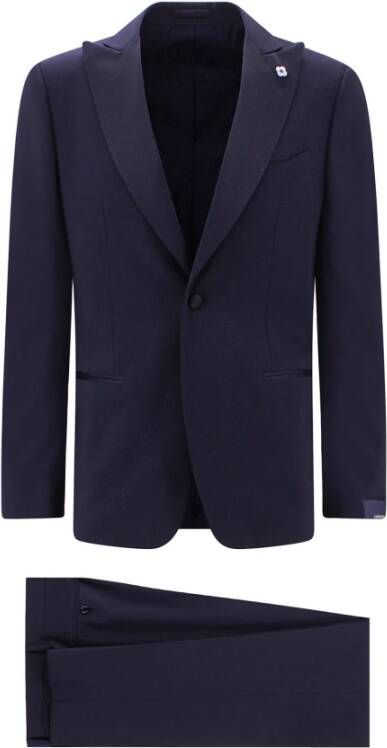 Lardini Single Breasted Suits Blauw Heren