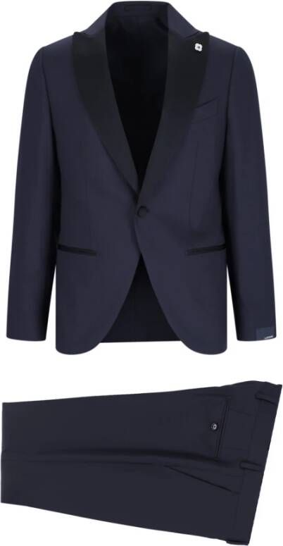 Lardini Single Breasted Suits Blauw Heren