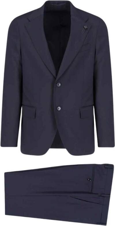 Lardini Single Breasted Suits Blauw Heren