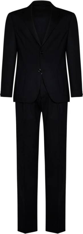 Lardini Single Breasted Suits Zwart Heren