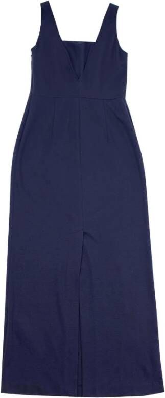 Lardini Strap Long Viscose Dress Blauw Dames