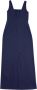 Lardini Blauwe Lange Viscose Jurk met Bandjes Blauw Dames - Thumbnail 3