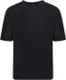 Lardini Zwart Linnen Blend Casual T-Shirt Black Heren - Thumbnail 1