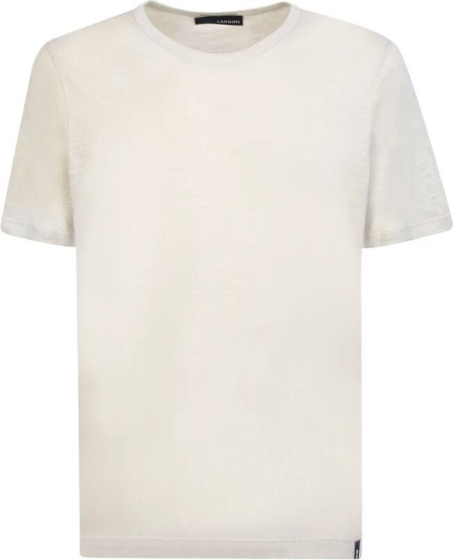 Lardini Wit Linnen T-Shirt voor Heren White Heren