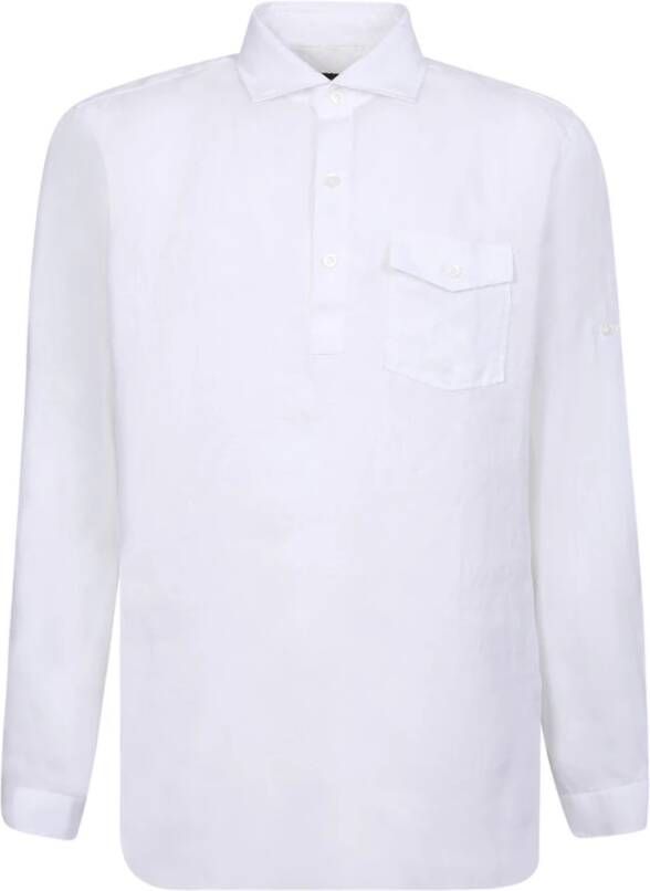 Lardini Witte Linnen Overhemd voor Heren Italiaans vakmanschap White Heren