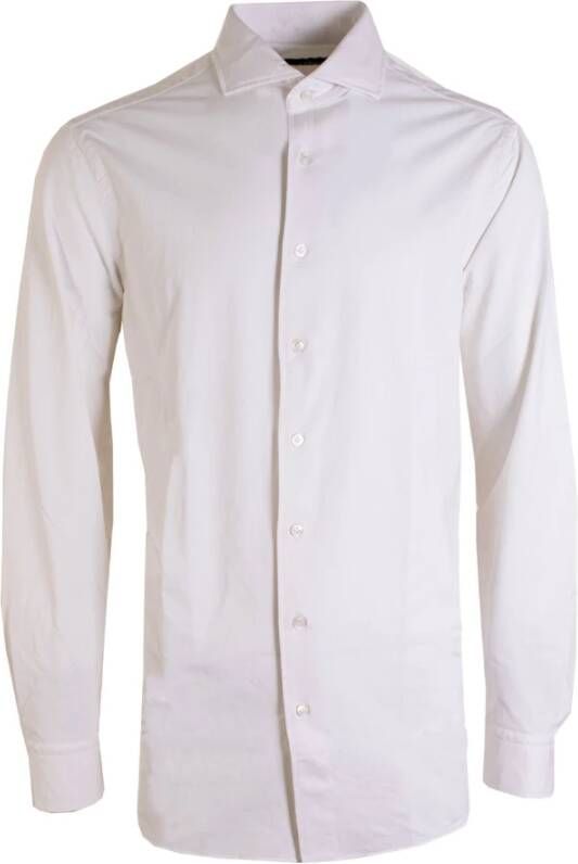 Lardini Witte Overhemd met Klassieke Pasvorm en Franse Kraag Wit Heren