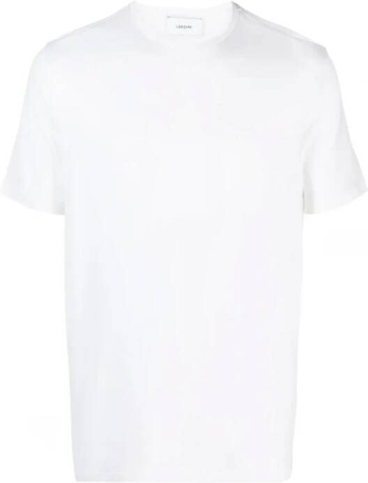 Lardini Wollen Jersey T-shirt White Heren