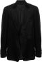 Lardini Zwarte Blazer van Faux Suede met Peak Revers Black Heren - Thumbnail 1