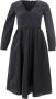 Lardini Zwarte Lange Jurk met V-Hals 100% Authentiek Black Dames - Thumbnail 1