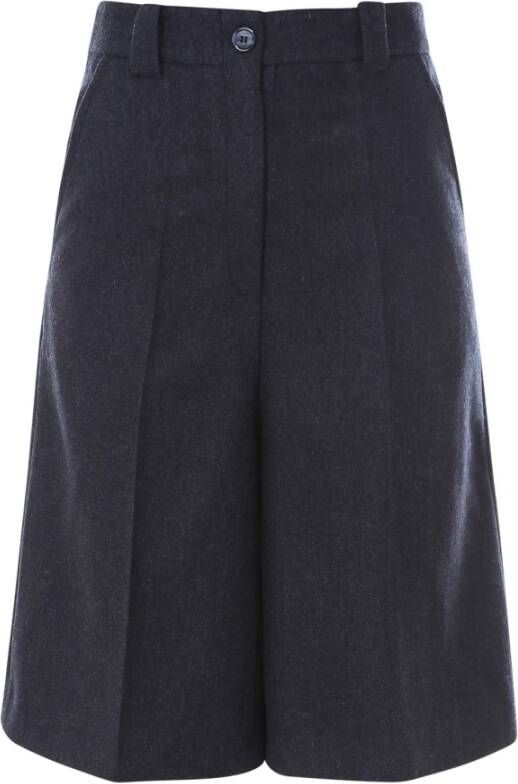 Laurence Bras Bermuda Shorts van Wolmix Blauw Dames