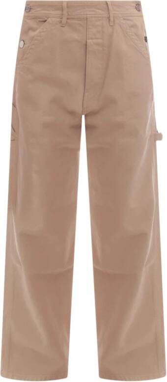 Laurence Bras Geknipte katoenen timmermansbroek Beige Dames