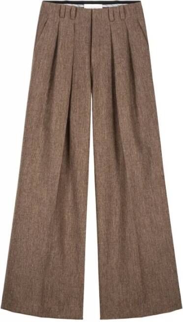 Laurence Bras Twister Broek met Hoge Taille Bruin Dames