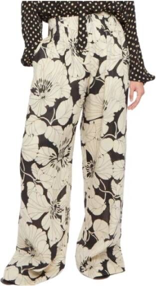 Laurence Bras Wijde broek Beige Dames