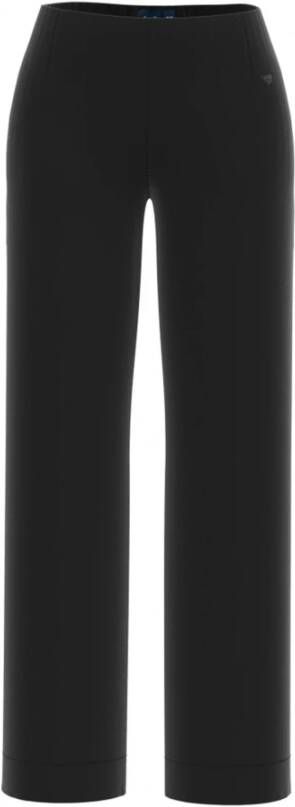 LauRie Zwarte Straight Broek EcoVero Kwaliteit Black Dames
