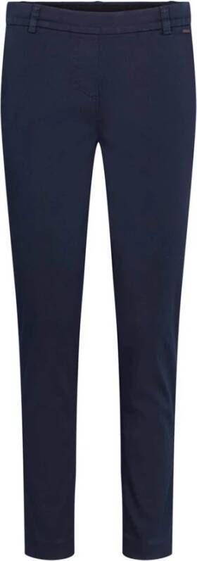 LauRie Slim Fit Navy Straight-Leg Broek Blue Dames