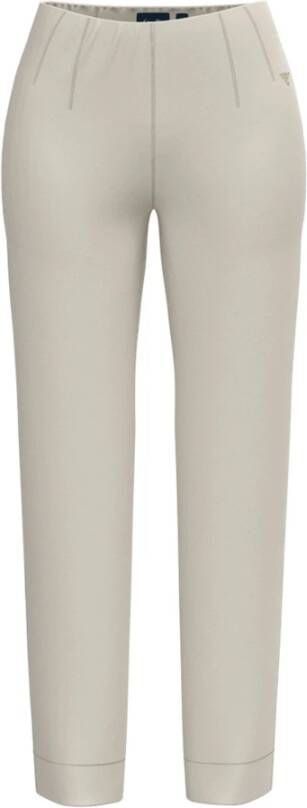 LauRie Reguliere Straight-Leg Broek in Grijs Zand Beige Dames