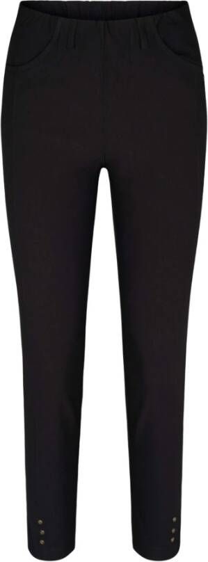 LauRie Chloe Slim Crop Pants 27065- Zwart Dames