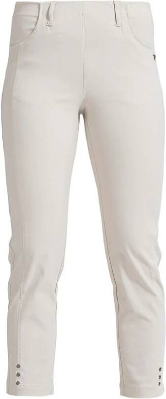 LauRie Cropped Trousers Beige Dames