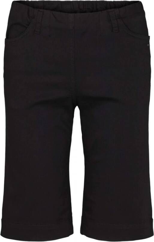 LauRie Klassieke Zwarte Shorts met Elastische Tailleband Multicolor Dames