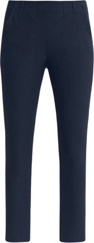 LauRie Marineblauwe Slimme Crop Broek Elizabeth Blue Dames