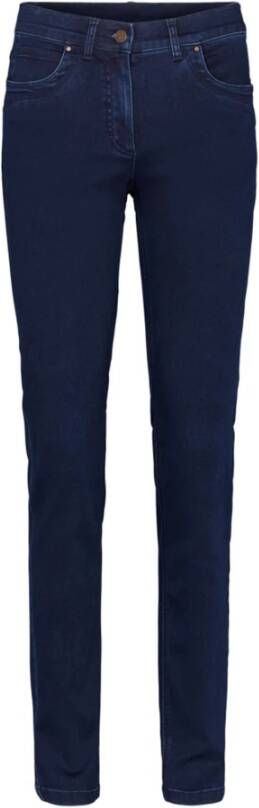 LauRie Slim Donkerblauwe Denim Jeans Blue Dames