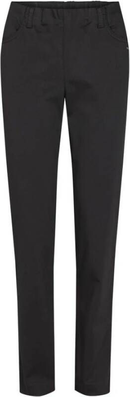 LauRie Eenvoudige en veelzijdige zwarte broek Black Dames