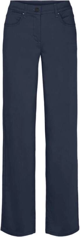 LauRie Straight Trousers Blauw Dames