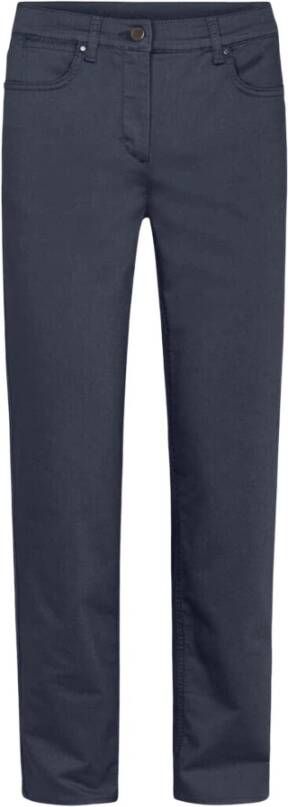 LauRie Straight Trousers Blauw Dames