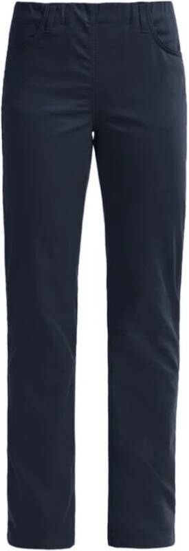 LauRie Klassieke Navy Straight-Leg Broek Blue Dames
