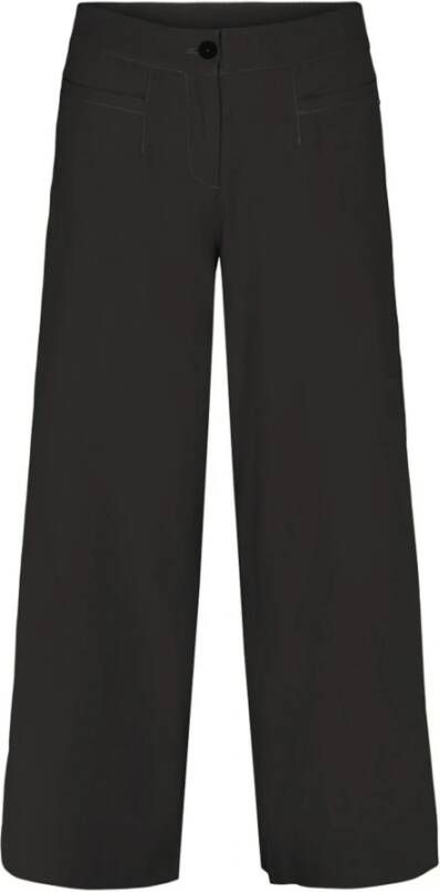 LauRie Wide Trousers Zwart Dames