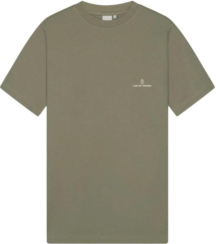 LAW OF THE SEA Logo Tee Korte Mouw T-shirt Green Heren