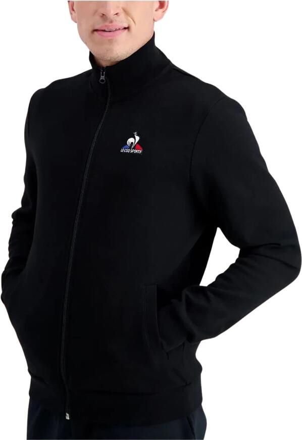 Le Coq Sportif Hoge hals volledige rits sweatshirt Black Heren - Foto 2