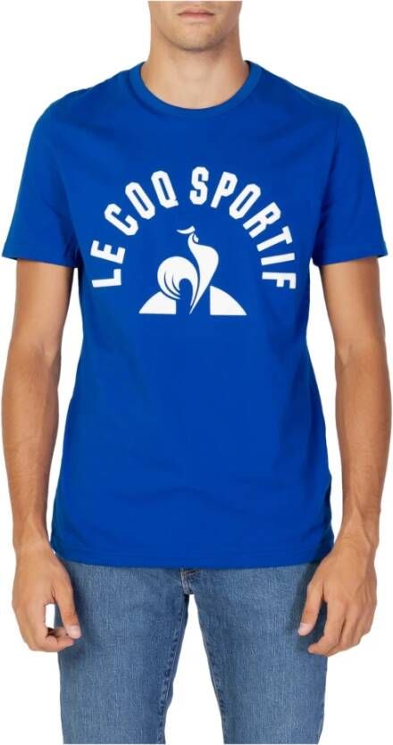 Le Coq Sportif T-shirts Blauw Heren