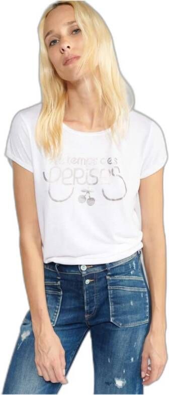 Le Temps Des Cerises Dames-T-shirt Basitrame White Dames