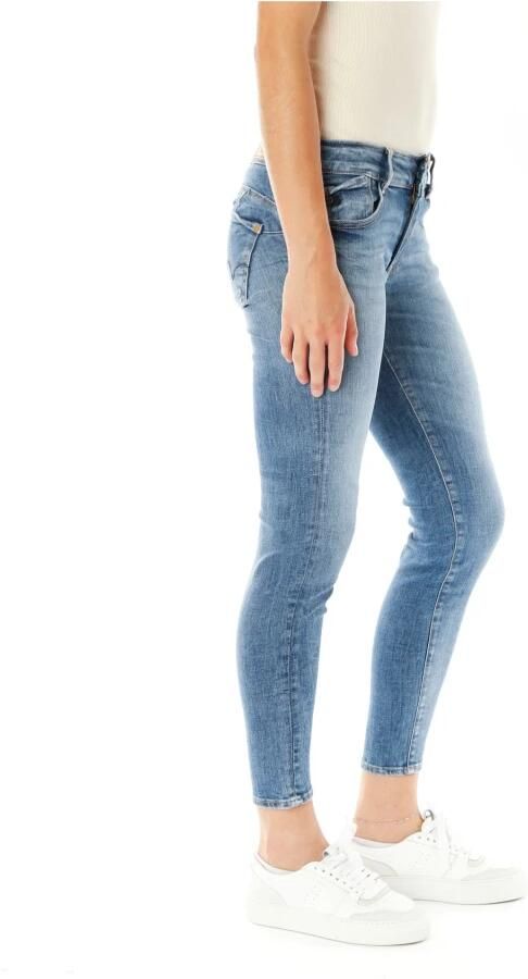 Le Temps Des Cerises Skinny fit jeans PULP C in verkort cropped model met used effecten - Foto 2