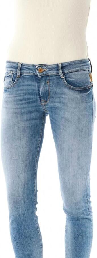 Le Temps Des Cerises Skinny fit jeans PULP C in verkort cropped model met used effecten - Foto 3