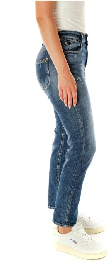 Le Temps Des Cerises Vernietigde Slim Fit Hoge Taille Jeans Blue Dames - Foto 2