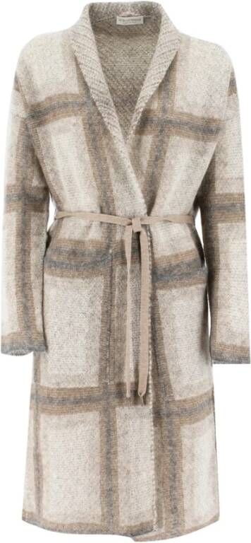 Le Tricot Perugia Belted Coats Beige Dames