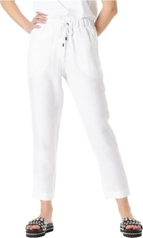 Le Tricot Perugia Leather Trousers Wit Dames