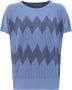 Le Tricot Perugia Round-neck Knitwear Blauw Dames - Thumbnail 1