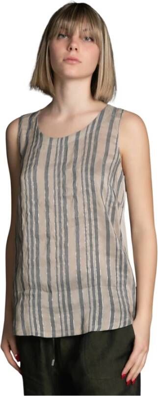Le Tricot Perugia Sleeveless Tops Grijs Dames