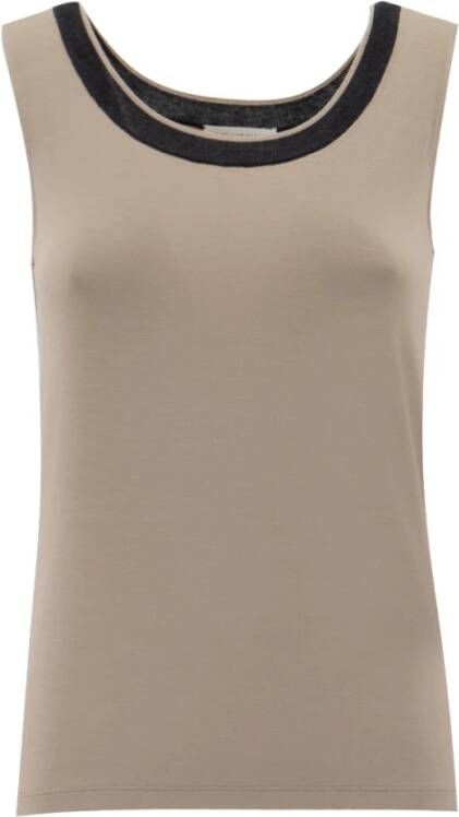 Le Tricot Perugia Sleeveless Tops Grijs Dames
