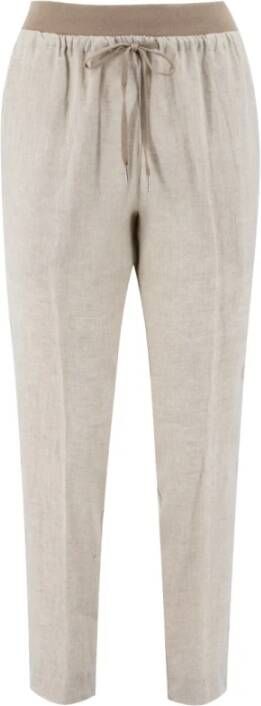 Le Tricot Perugia Slim-fit Trousers Beige Dames