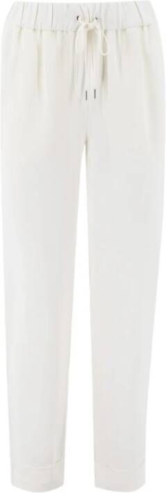 Le Tricot Perugia Slim-fit Trousers White Dames
