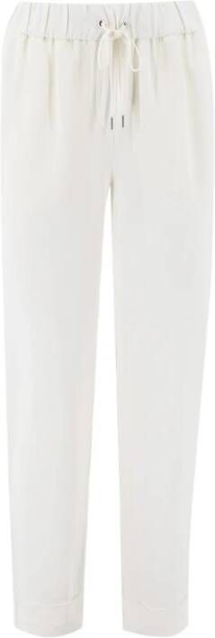 Le Tricot Perugia Slim-fit Trousers Wit Dames