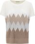 Le Tricot Perugia T-Shirts Beige Dames - Thumbnail 1