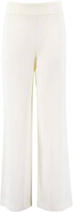 Le Tricot Perugia Wide Trousers White Dames