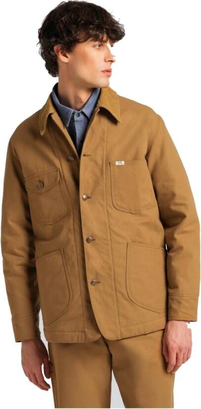 Lee 101 70´s Lined Loco Jacket Dry-L Bruin Heren