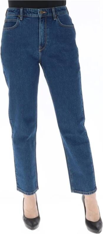 Lee Blauwe Jeans met Rits en Knoopsluiting Blue Dames