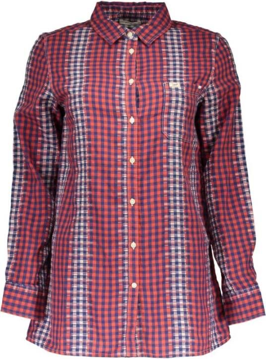 Lee Italiaanse kraag shirt met logo Multicolor Heren